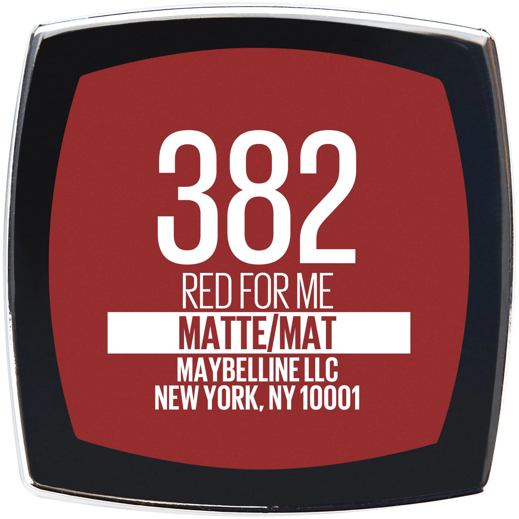 Color Sensational Made for All Lipstick, Red for Me, Matte Red Lipstick, 0.15 Oz.